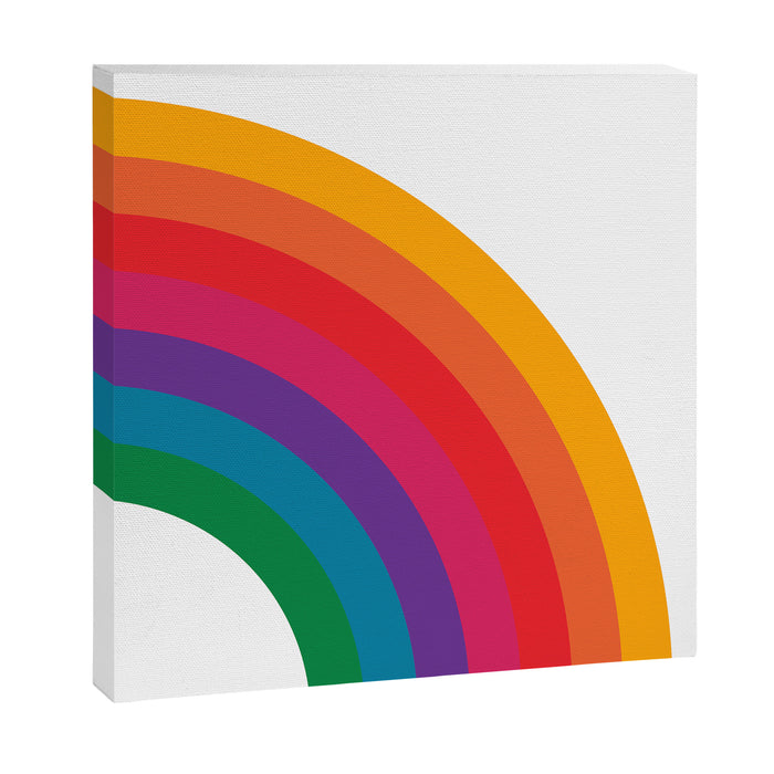 Retro Bright Rainbow - Right Side Canvas Print Gallery Image 1