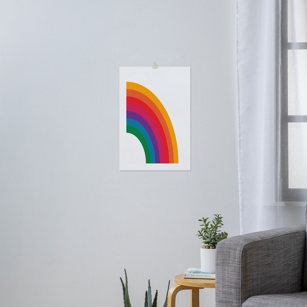 Retro Bright Rainbow - Right Side Art Print Gallery Image 3