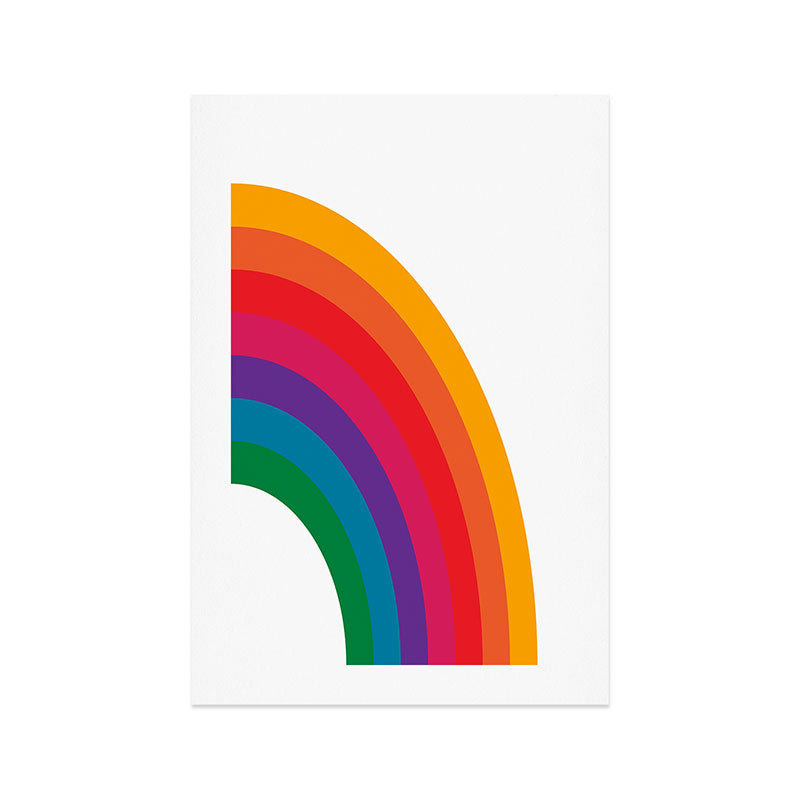Retro Bright Rainbow - Right Side Art Print Gallery Image 1