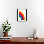 Retro Bright Rainbow - Right Side Framed Art Print Gallery Image 2