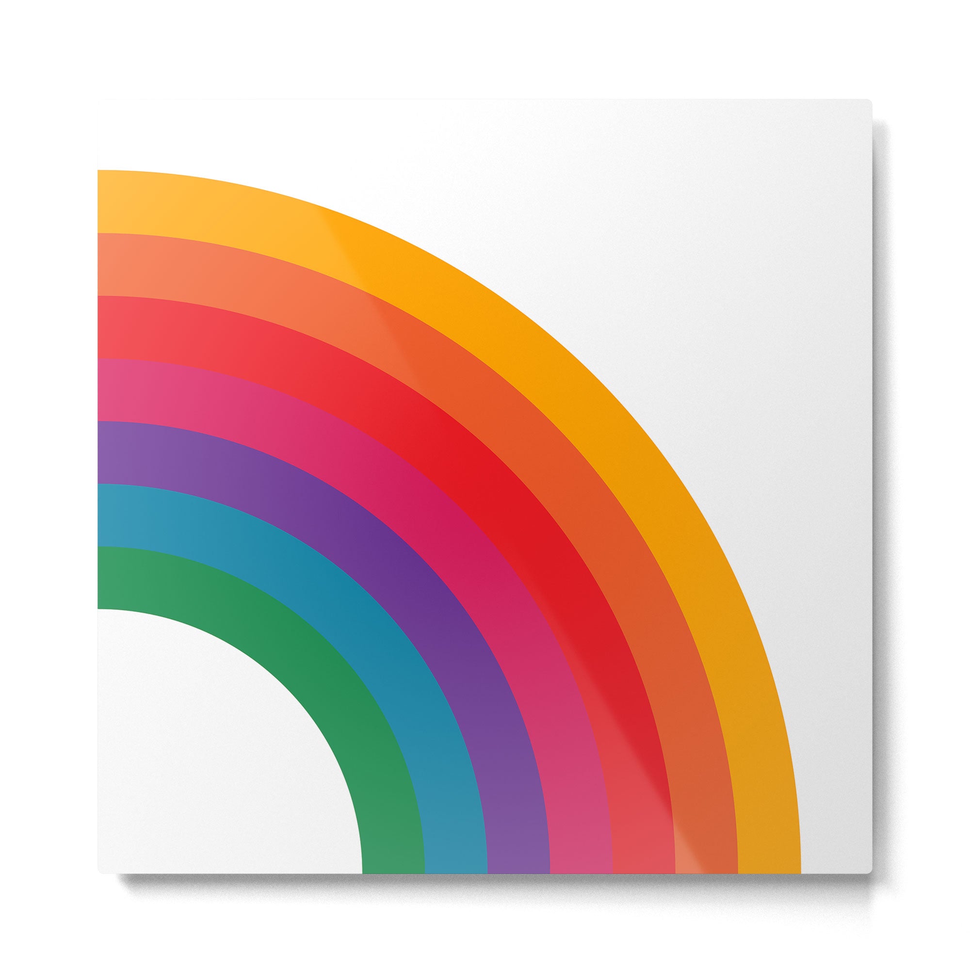 Retro Bright Rainbow - Right Side Metal Print Gallery Image 2