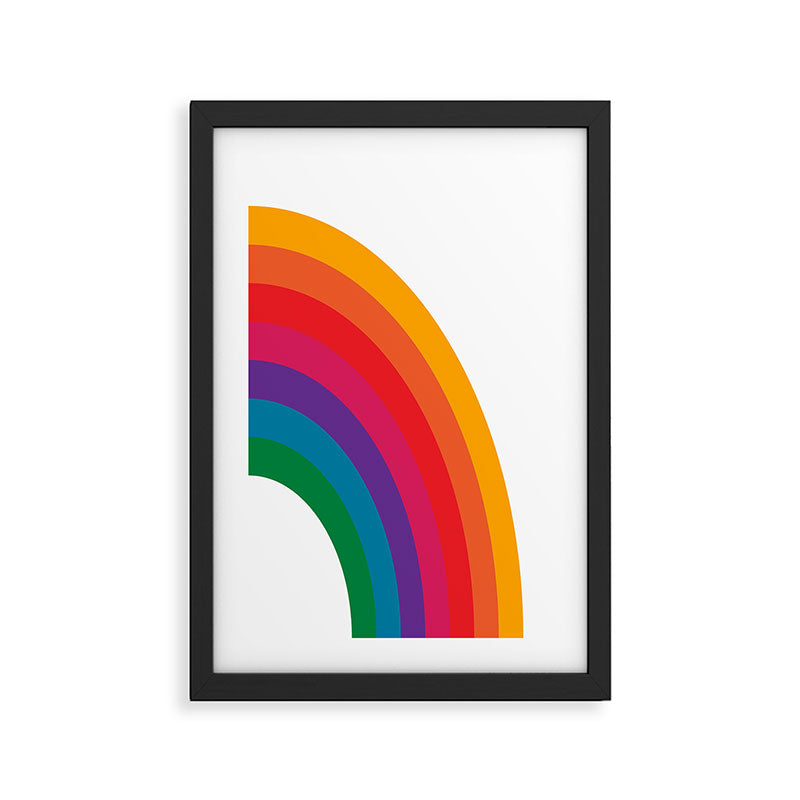 Retro Bright Rainbow - Right Side Framed Art Print Gallery Image 3