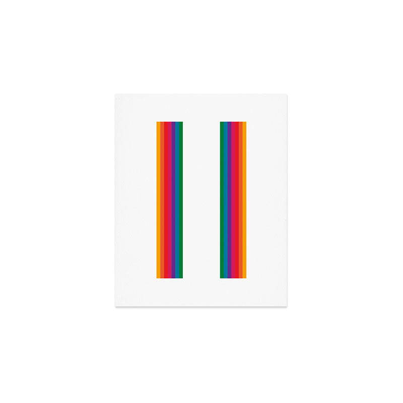Retro Bright Rainbow - Straight Art Print Gallery Image 1