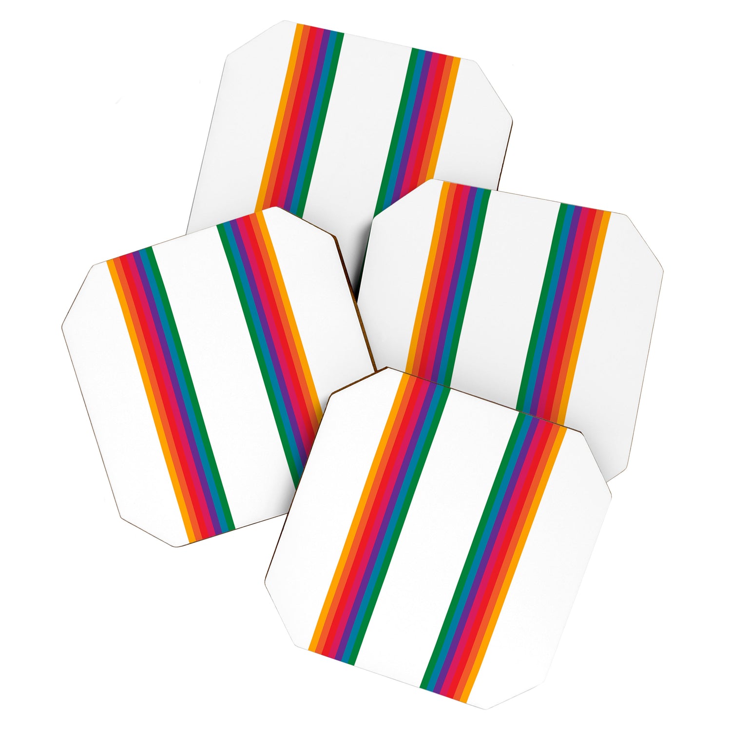 Retro Bright Rainbow - Straight Coaster Gallery Image 1