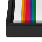 Retro Bright Rainbow - Straight Framed Canvas Print Gallery Image 3