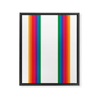 Retro Bright Rainbow - Straight Framed Canvas Print Gallery Image 8