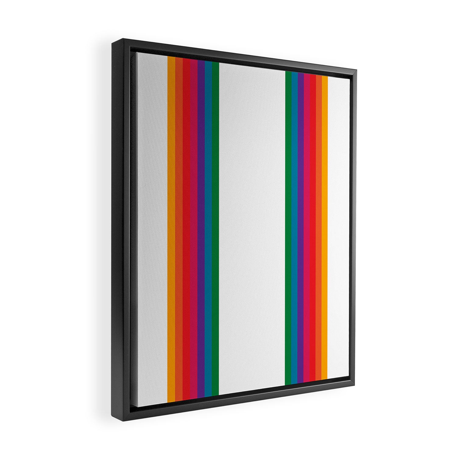 Retro Bright Rainbow - Straight Framed Canvas Print Gallery Image 2
