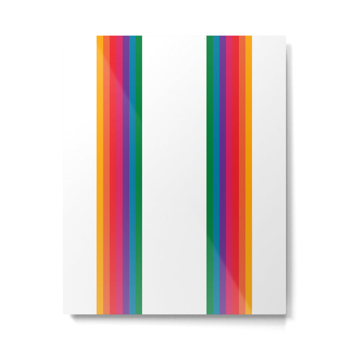 Retro Bright Rainbow - Straight Metal Print Gallery Image 1