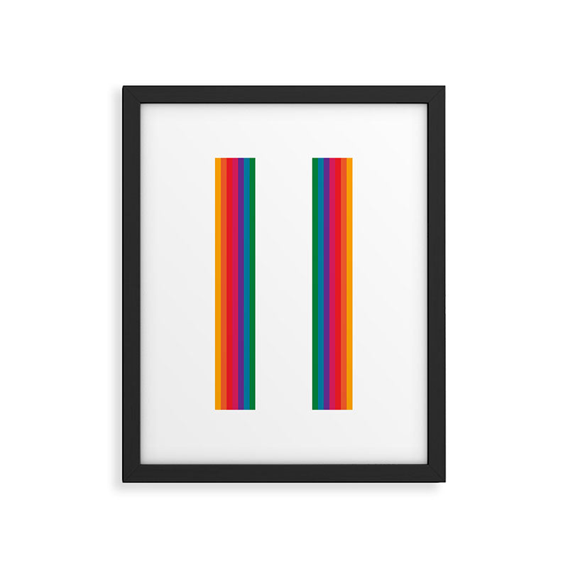 Retro Bright Rainbow - Straight Framed Art Print Gallery Image 6