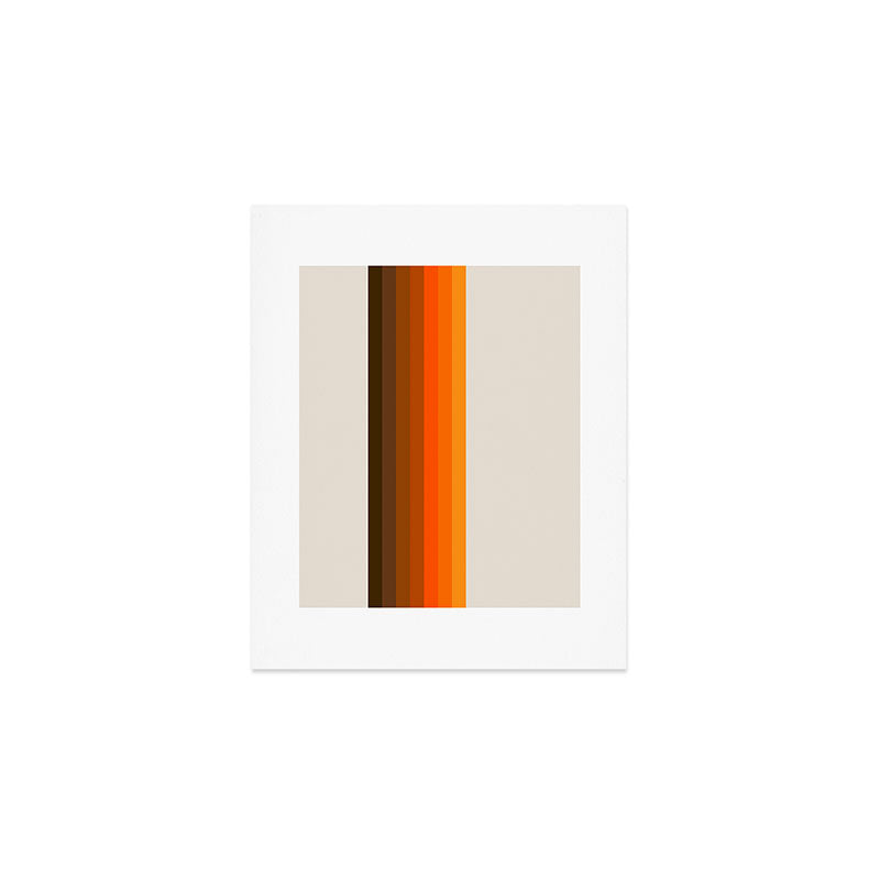 Retro Golden Rainbow - Straight Art Print Gallery Image 1