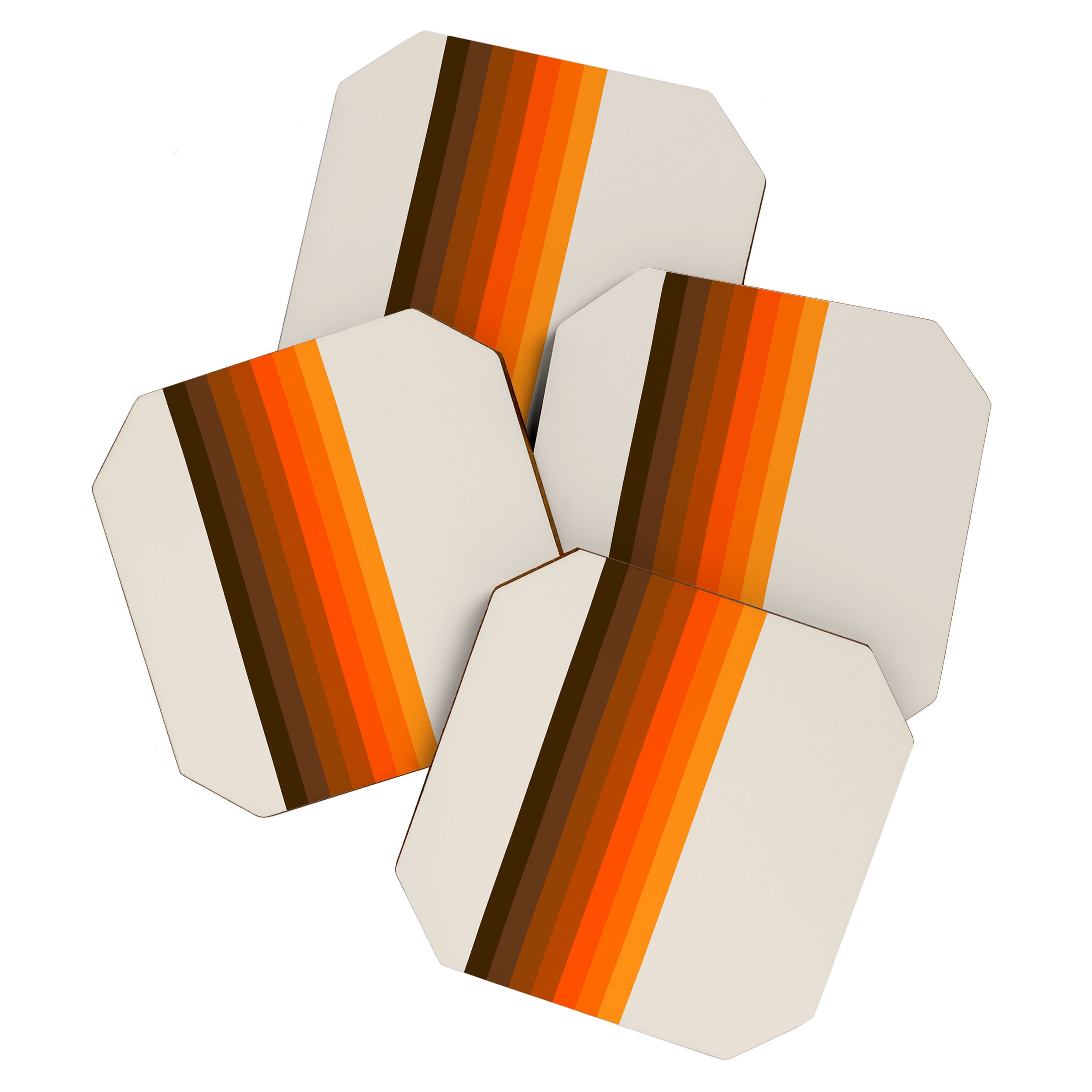 Retro Golden Rainbow - Straight Coaster Gallery Image 1