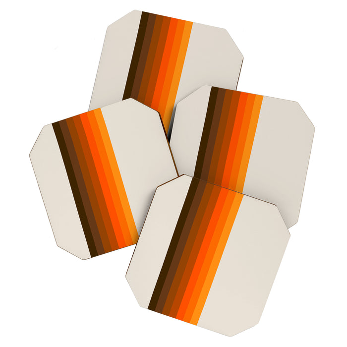 Retro Golden Rainbow - Straight Coaster Gallery Image 1