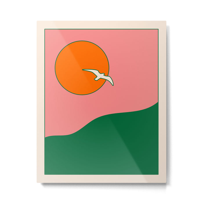 Soar - Pink Metal Print Gallery Image 1