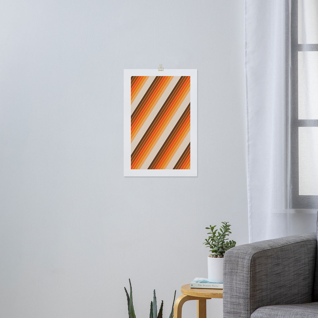 Tan Candy Stripe Art Print Gallery Image 3