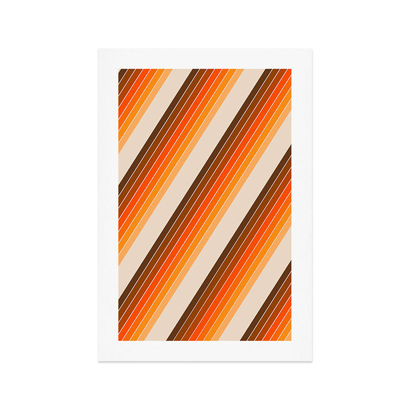 Tan Candy Stripe Art Print Gallery Image 1