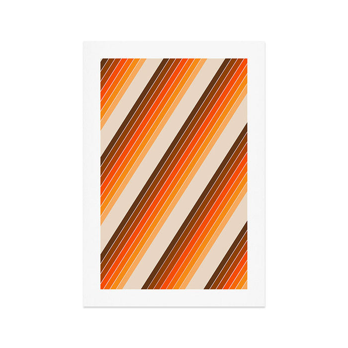 Tan Candy Stripe Art Print Gallery Image 1