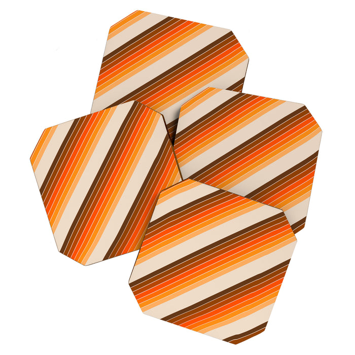Tan Candy Stripe Coaster Gallery Image 1