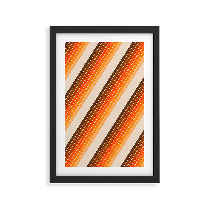 Tan Candy Stripe Framed Art Print Gallery Image 1