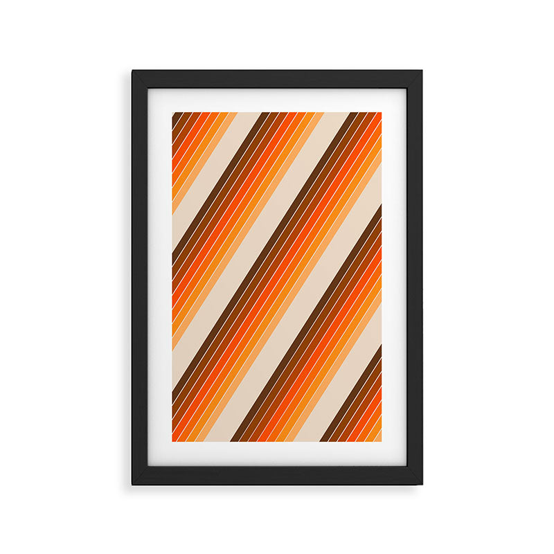 Tan Candy Stripe Framed Art Print Gallery Image 3
