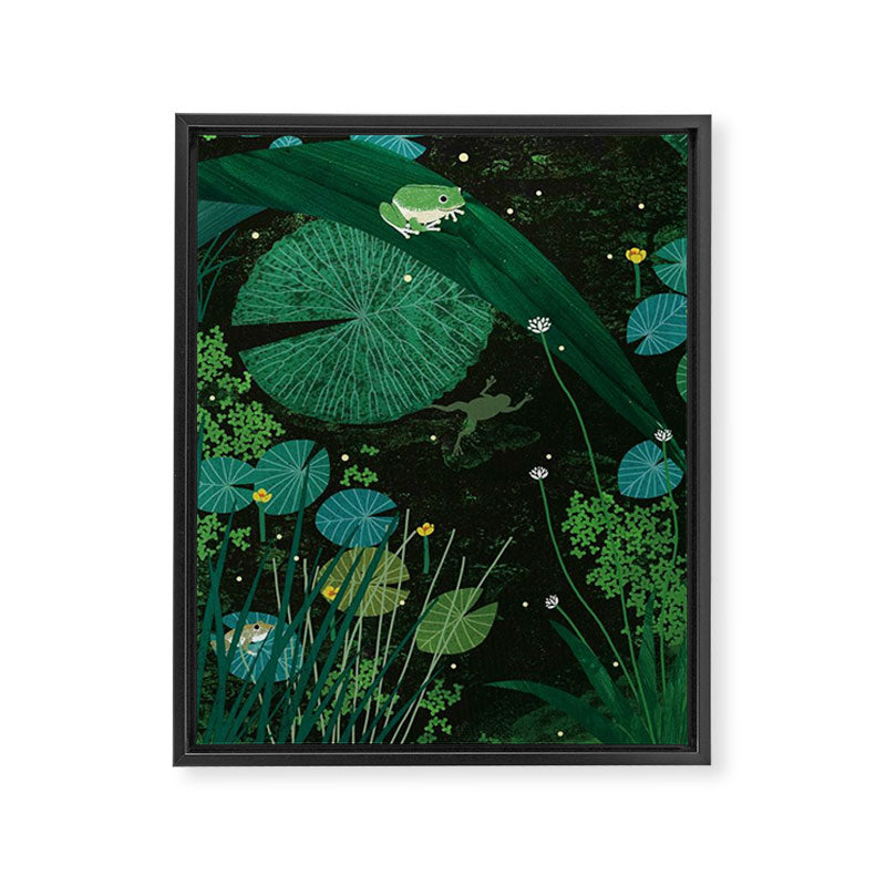 Frog Pond Framed Canvas Print Gallery Image 1