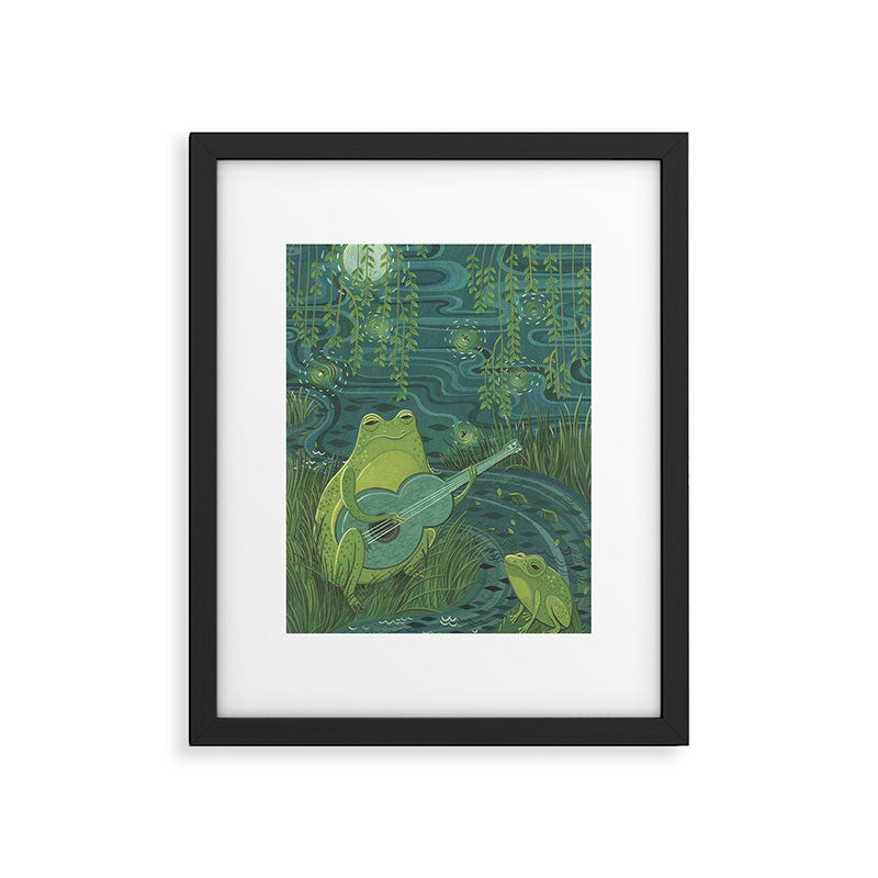 Serenade Of A Frog Framed Art Print