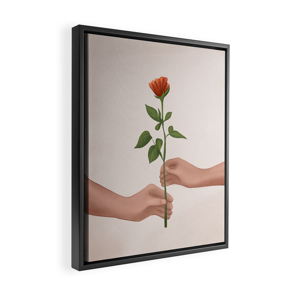 A Rose for You Framed Canvas Print Gallery Image 2