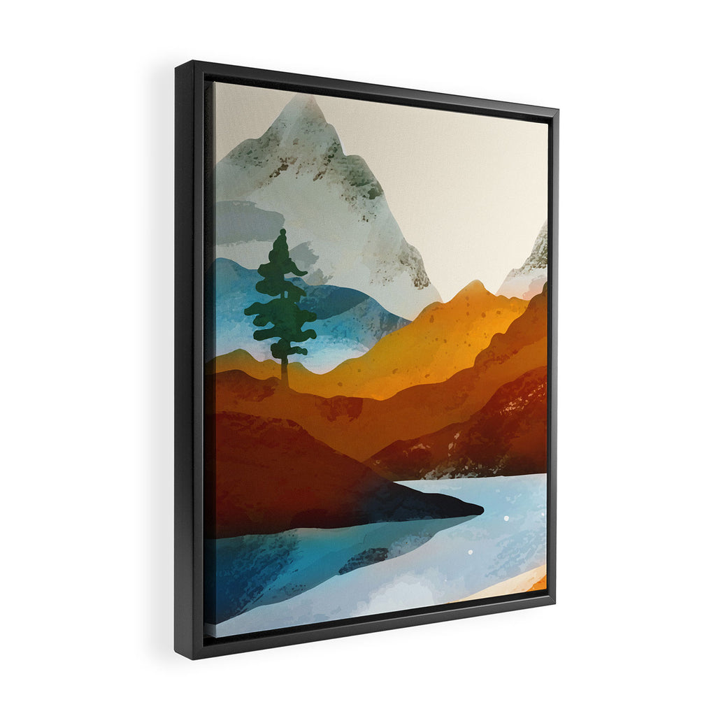 A sight by the river Framed Canvas Print Gallery Image 2