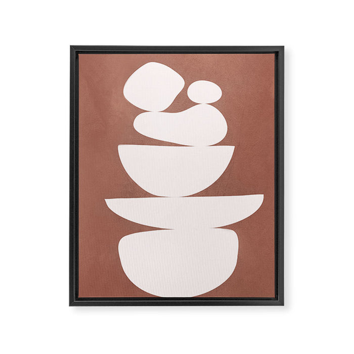 Abstract Balancing Shapes II Framed Canvas Print Gallery Image 1