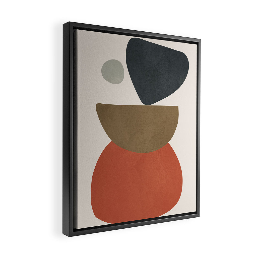 Abstract Balancing Stones Framed Canvas Print Gallery Image 2