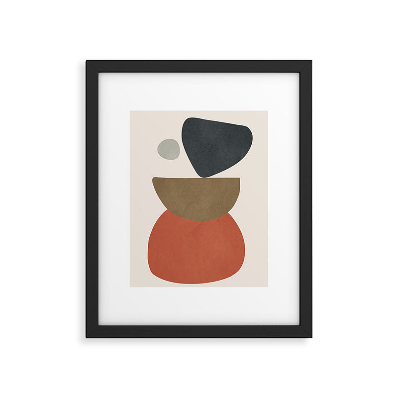Abstract Balancing Stones Framed Art Print Gallery Image 5