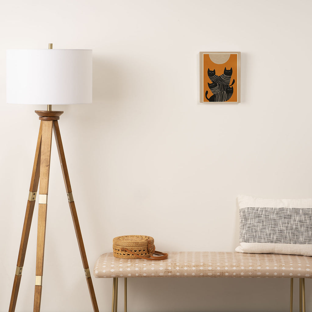 Abstract Black Cats Canvas Print Gallery Image 2