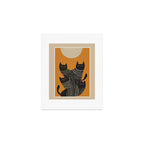 Abstract Black Cats Art Print Gallery Image 1