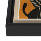 Abstract Black Cats Framed Canvas Print Gallery Image 3