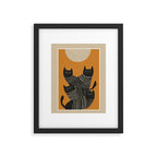 Abstract Black Cats Framed Art Print Gallery Image 5