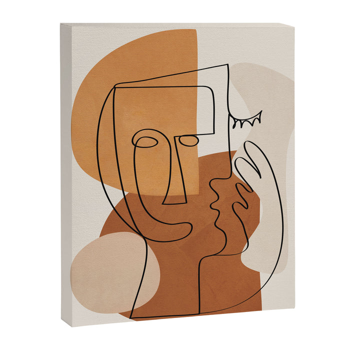 Abstract Clay Faces I Canvas Print Gallery Image 1