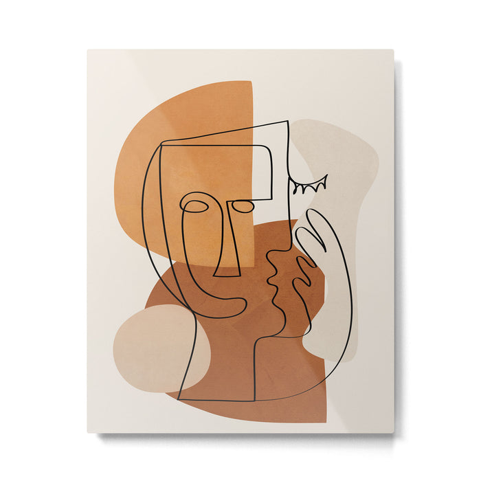 Abstract Clay Faces I Metal Print Gallery Image 1