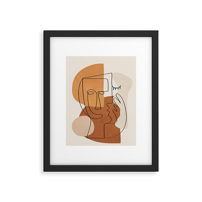 Abstract Clay Faces I Framed Art Print Gallery Image 1
