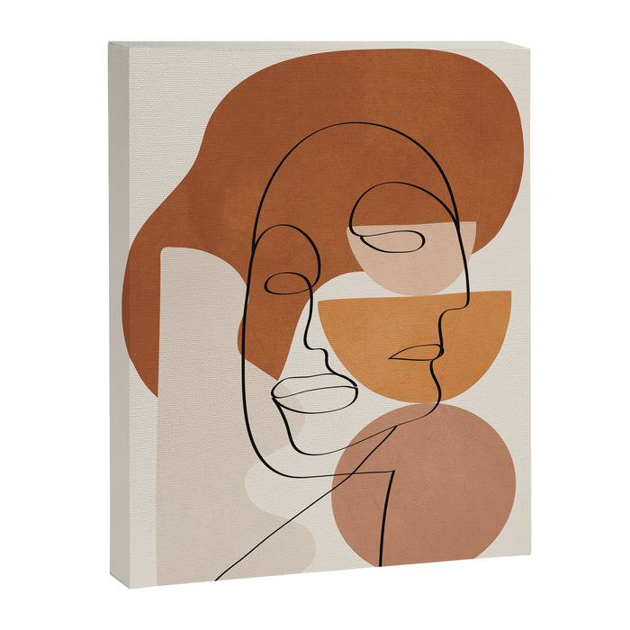 Abstract Clay Faces II Canvas Print Gallery Image 1