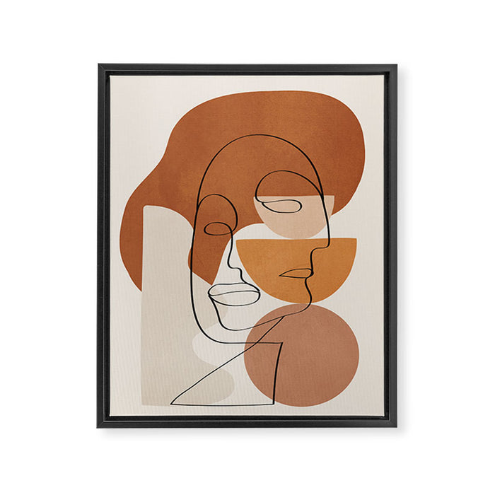 Abstract Clay Faces II Framed Canvas Print Gallery Image 1