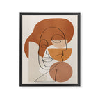 Abstract Clay Faces II Framed Canvas Print Gallery Image 6