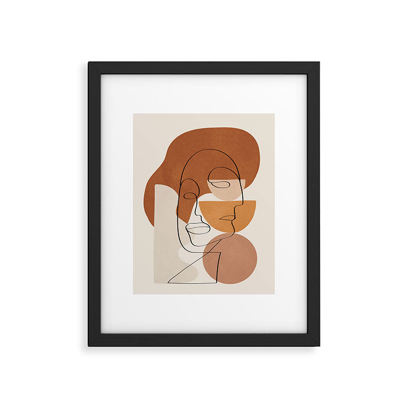 Abstract Clay Faces II Framed Art Print Gallery Image 5