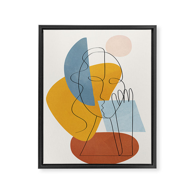 Abstract Colorful Faces II Framed Canvas Print Gallery Image 6