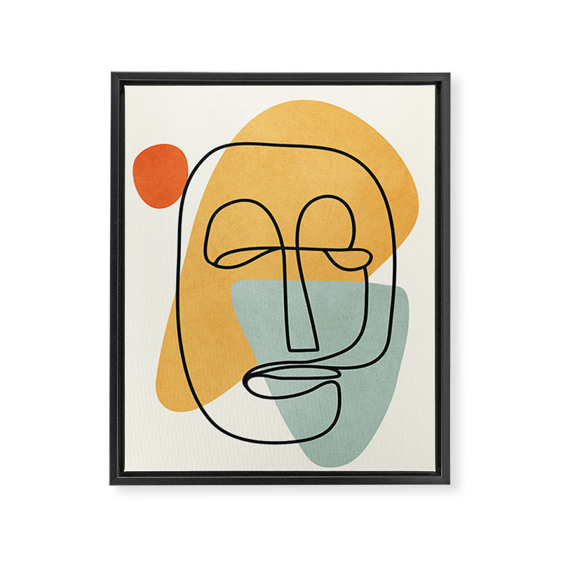 Abstract Face 18 Framed Canvas Print Gallery Image 6