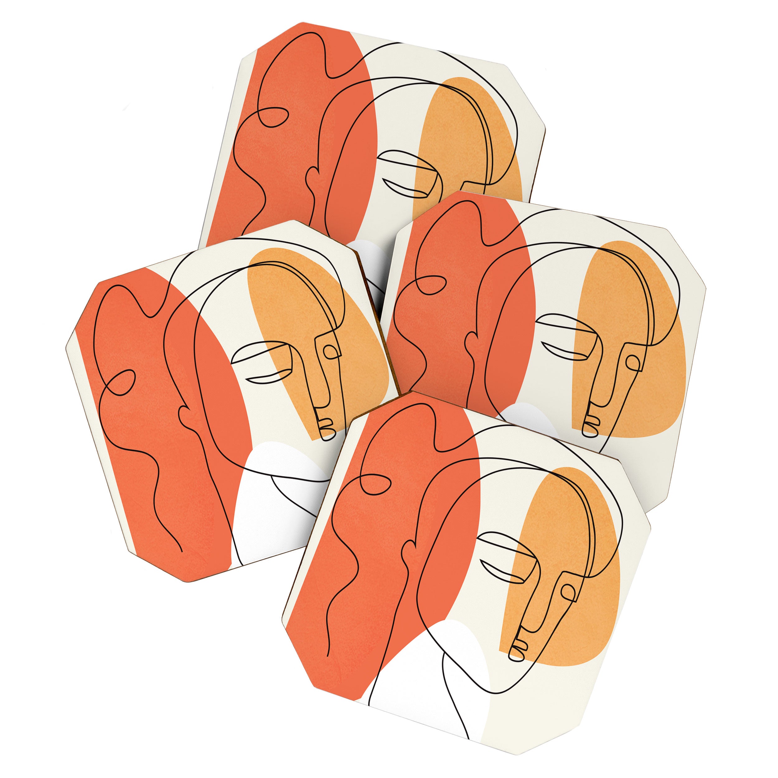 Abstract Face 24 Coaster Gallery Image 1