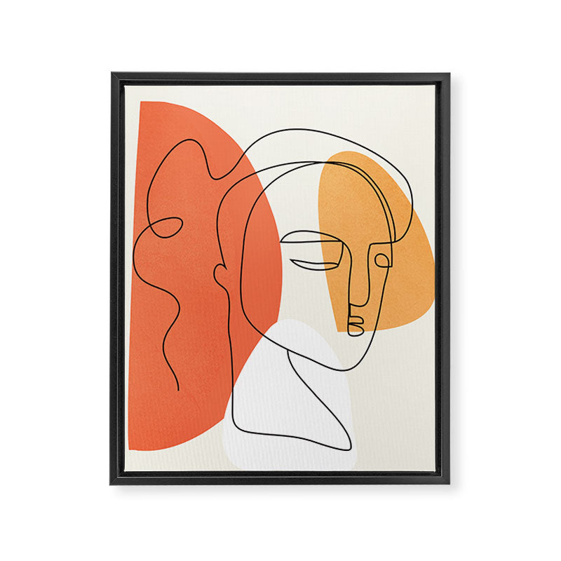 Abstract Face 24 Framed Canvas Print Gallery Image 6