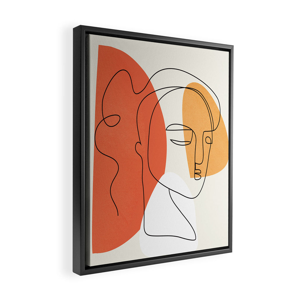 Abstract Face 24 Framed Canvas Print Gallery Image 2