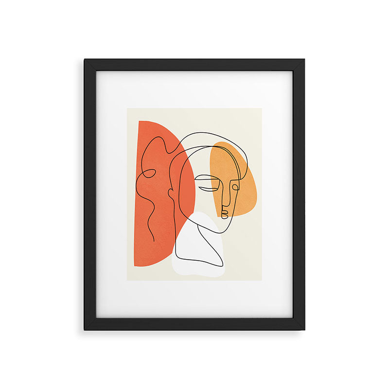Abstract Face 24 Framed Art Print Gallery Image 5