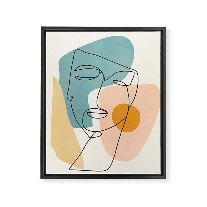 Abstract Face 25 Framed Canvas Print Gallery Image 6