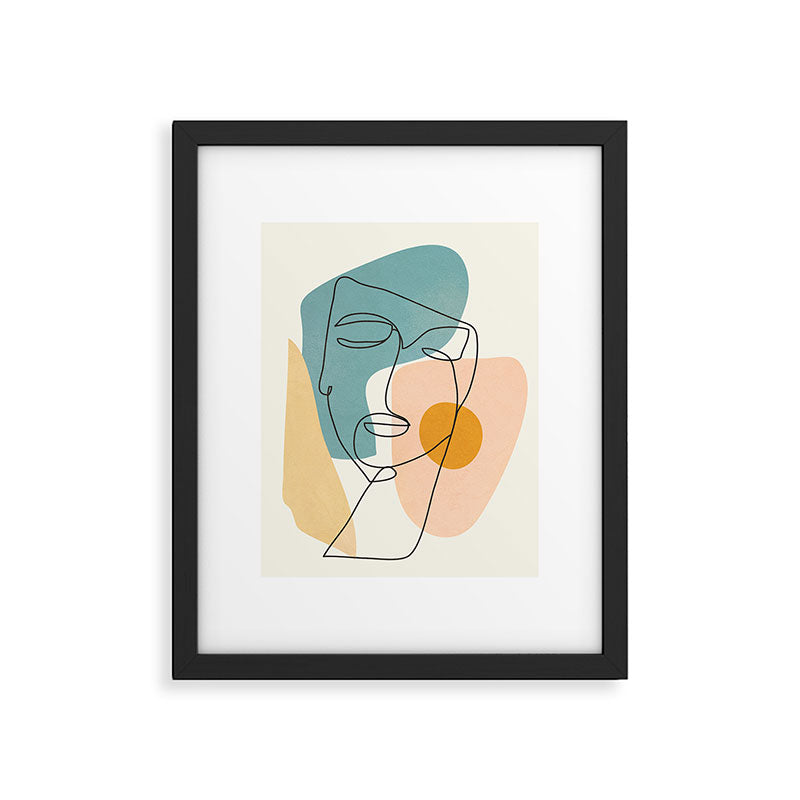 Abstract Face 25 Framed Art Print Gallery Image 4