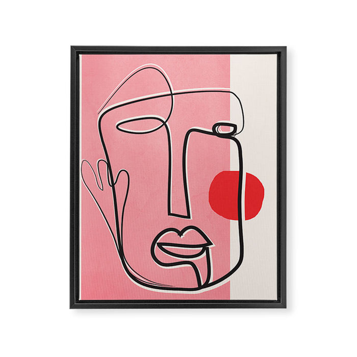 Abstract Face Line Art 02 Framed Canvas Print Gallery Image 1